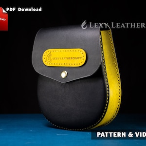 Leder Bauchtasche Schnittmuster - Schnittmuster für Gürteltasche - Pdf Download