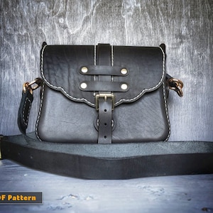 Leather purse pattern - Leather Bag Pdf - Leather DIY - Crossbody Bag Pattern - PDF  Pattern Download