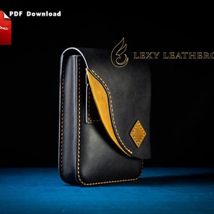 Gürteltasche Schnittmuster - Leder DIY - Kleine Gürteltasche - Gürteltasche Schnittmuster - PDF Download