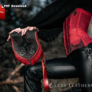 Ledertasche Schnittmuster - Leder DIY - Crossbody-Beutel Schnittmuster - Bag Template - Pdf Download