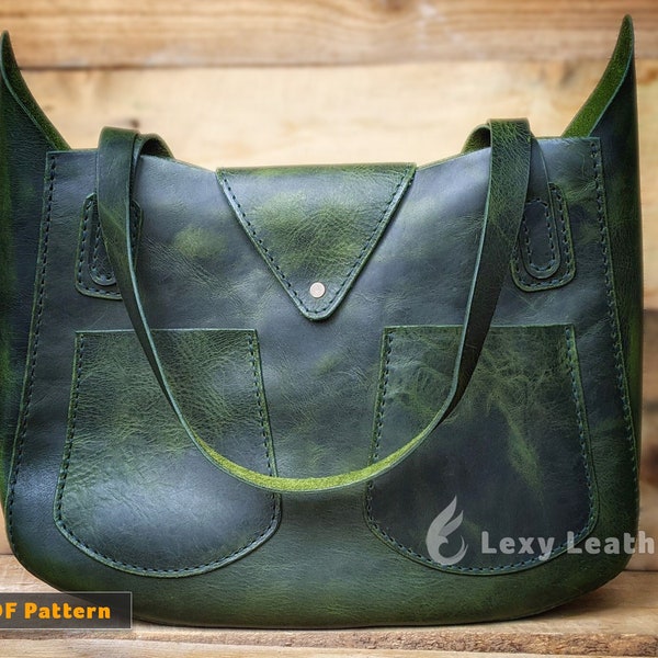 Tote Bag Pattern - Leather Bag Pattern - Leather Tote Bag Pdf - Pdf Download