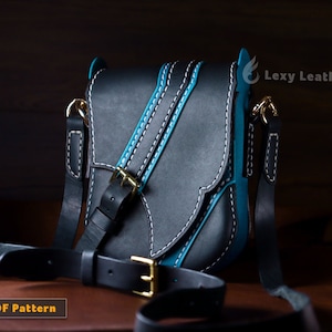 Leder Crossbody Pouch Muster - Ledertasche Vorlage - Umhängetasche Muster - Ledertasche Muster - PDF Download