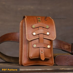 Leather Belt Pouch Pattern Leather Pattern Leather Pouch - Etsy