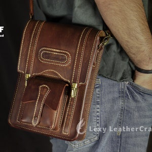leather Bag Pattern - Crossbody Bag Pattern - Leather Bag Template - Leather DIY