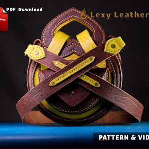 Leather Bag Pattern - Leather DIY - Round Bag Pattern - Leather Template - Pdf Download
