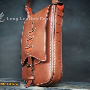 Leather Bag Pattern - Leather Purse Pattern - DIY - Crossbody Pouch Pattern - PDF Download