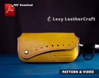 Sunglasses case pattern - Glasses case Pattern - Leather DIY - PDF Download