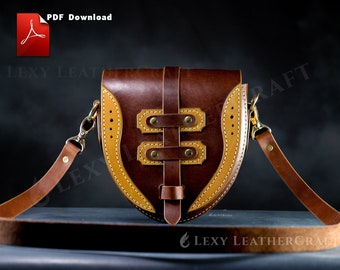 Leather Crossbody Bag Pattern – DIY Ancient Pouch (PDF Download)