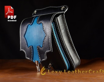 Wzór na torebkę typu crossbody – szablon na skórzaną torbę, zrób to sam (pobierz plik PDF)