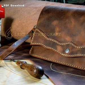 Leather clutch pattern clutch purse pdf Leather DIY Pdf Download image 10