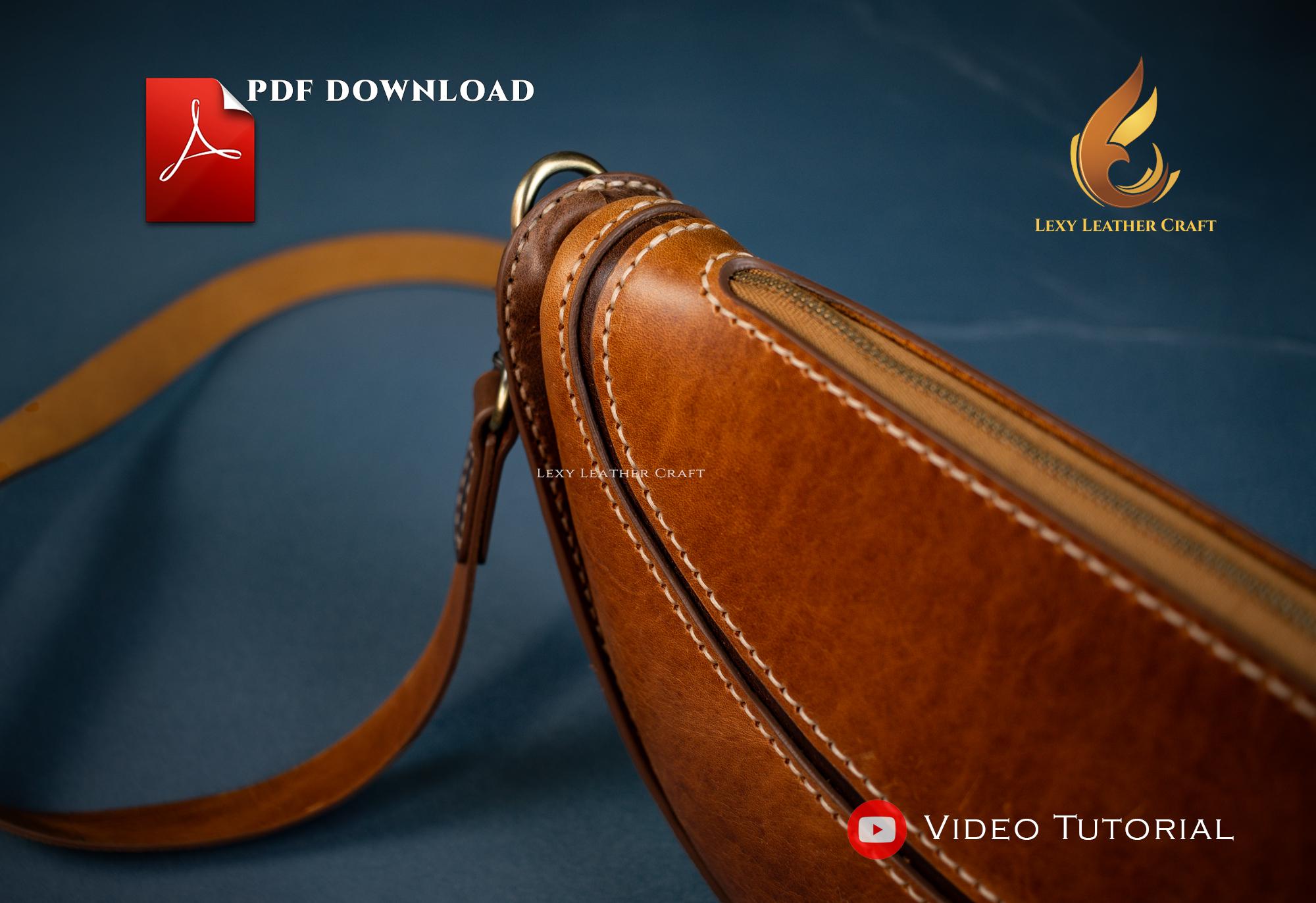 Half Moon Leather Bag Pattern – Crossbody Purse DIY (PDF Download) - Etsy