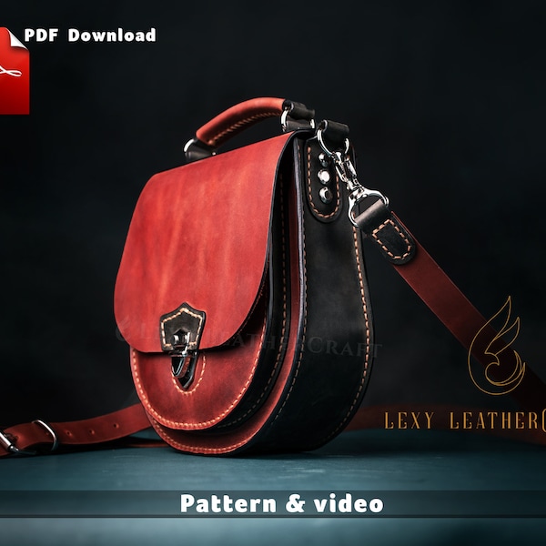 Crossbody Bag Pattern - Bag Template - Satchel Bag pdf - Leather bag pattern - Leather DIY - PDF Download