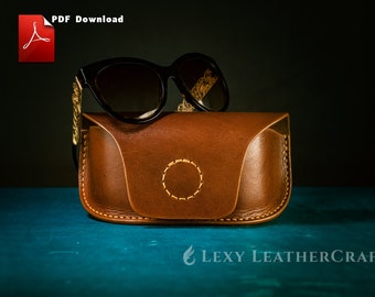 Patrón para funda de gafas de sol de cuero – Diseño minimalista para hacer tú mismo (Descarga en PDF)