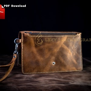 Leather clutch pattern clutch purse pdf Leather DIY Pdf Download image 7