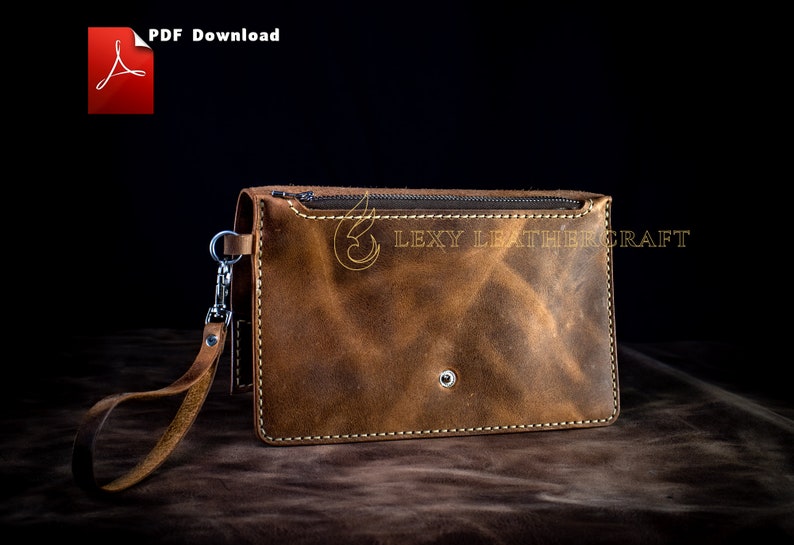 Leather clutch pattern clutch purse pdf Leather DIY Pdf Download image 7