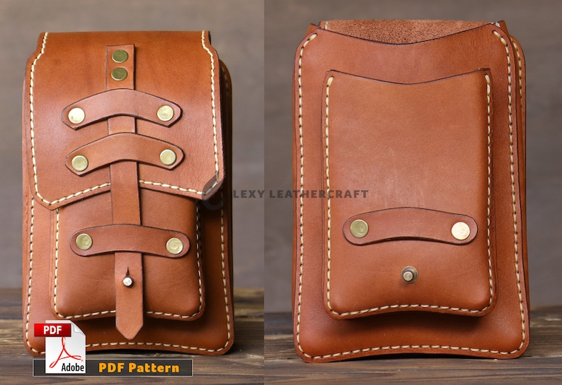 Leather Belt Pouch Pattern Leather Pattern Leather Pouch Etsy