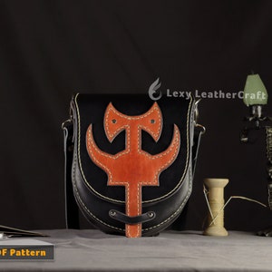 Pouch pattern - Leather Bag Pattern - Viking Pouch Pattern - Pdf Download - Leather Pouch Template - Should Bag Pattern