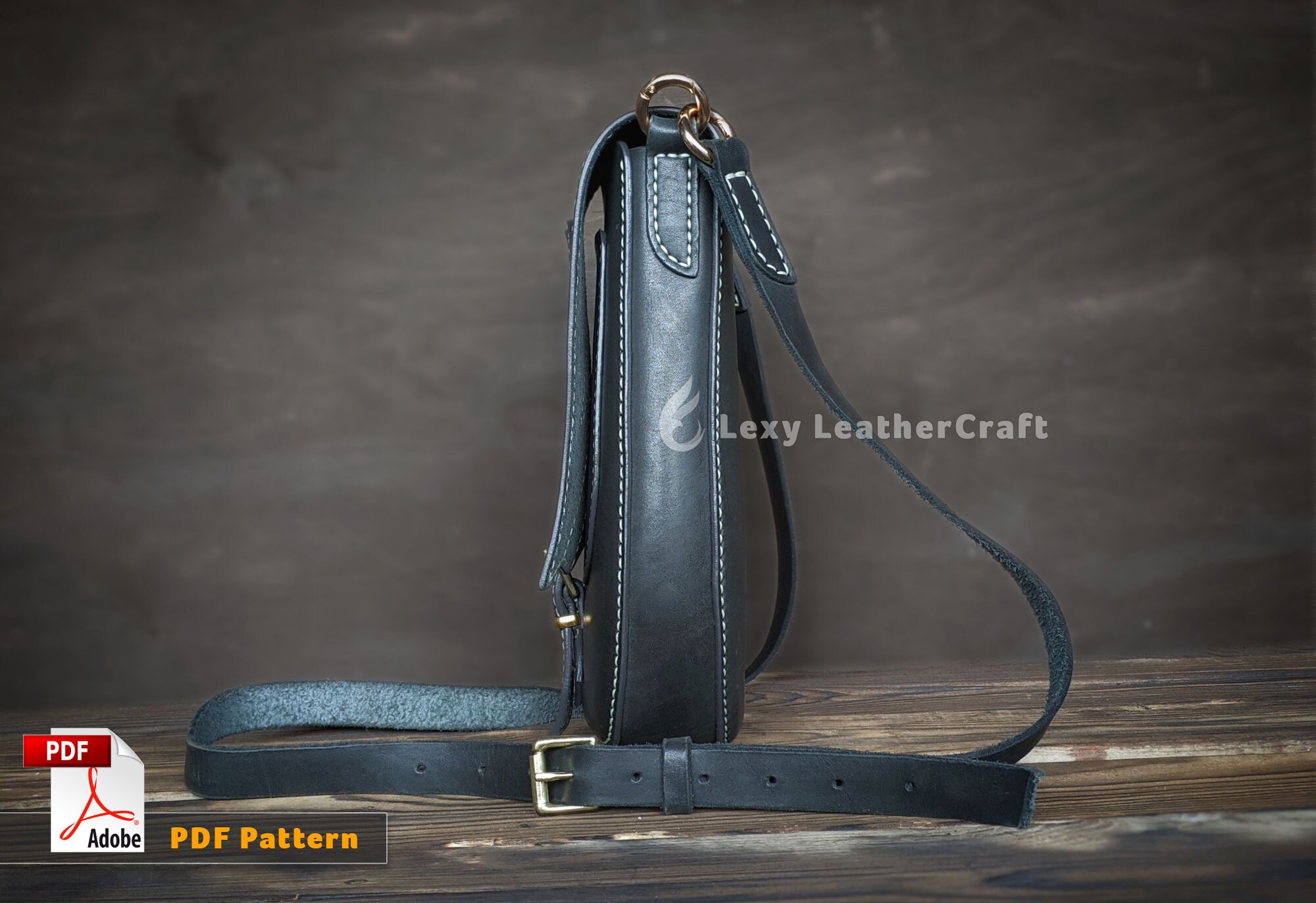 Leather Crossbody Bag Pattern - Shoulder Bag Pattern - Leather Bag ...