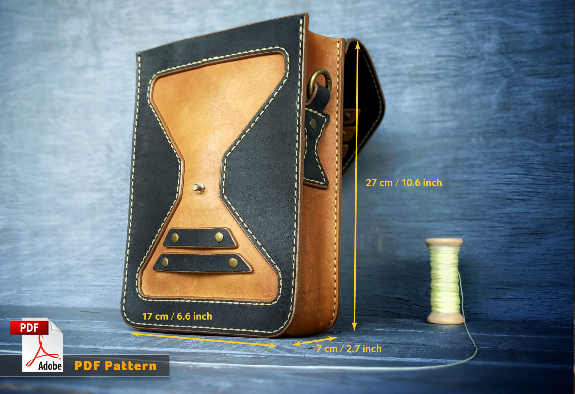 Leather Crossbody Bag Pattern - Shoulder Bag Pdf - Leather Bag Pattern ...