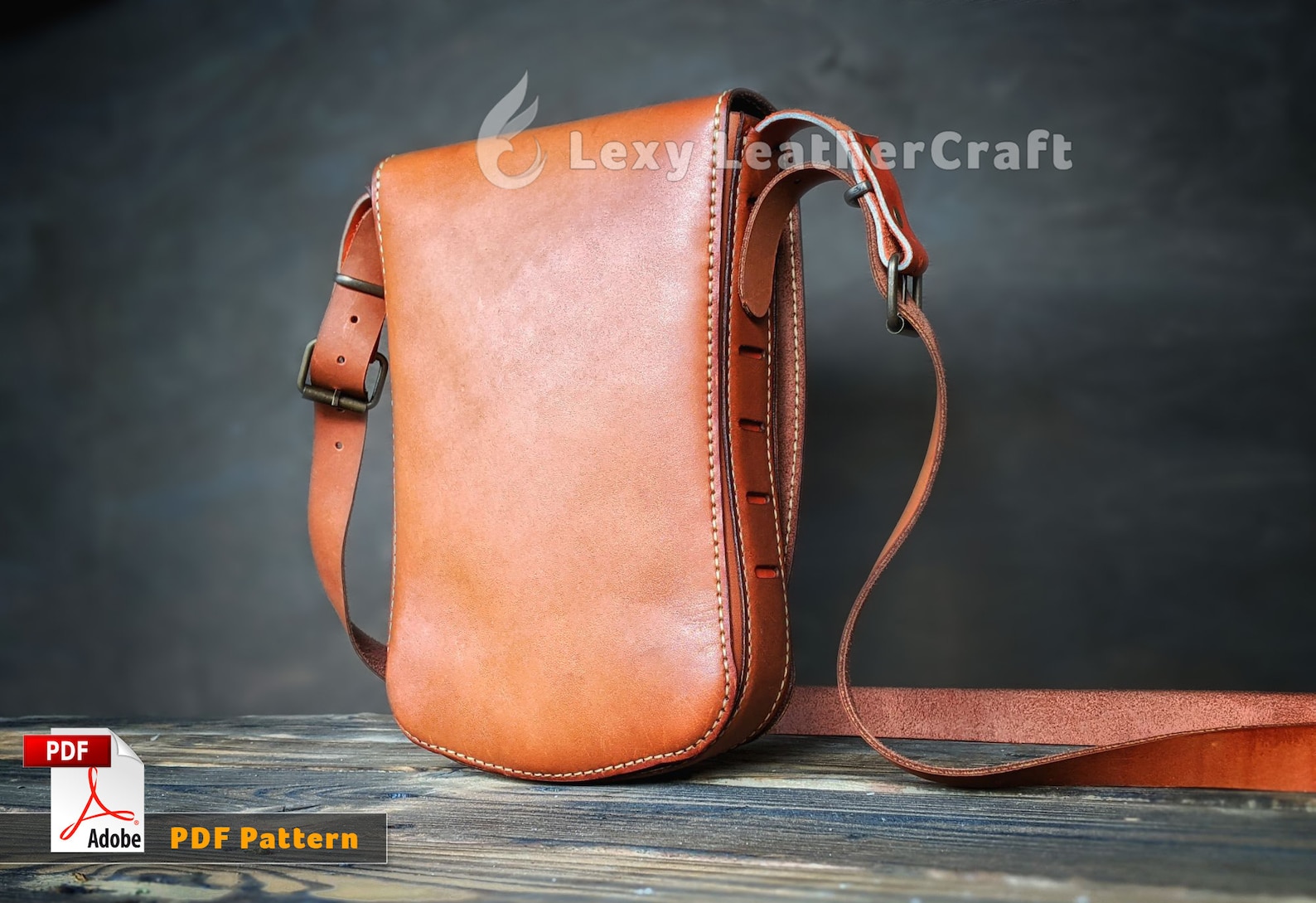 Leather Bag Pattern Leather Purse Pattern DIY Crossbody Etsy