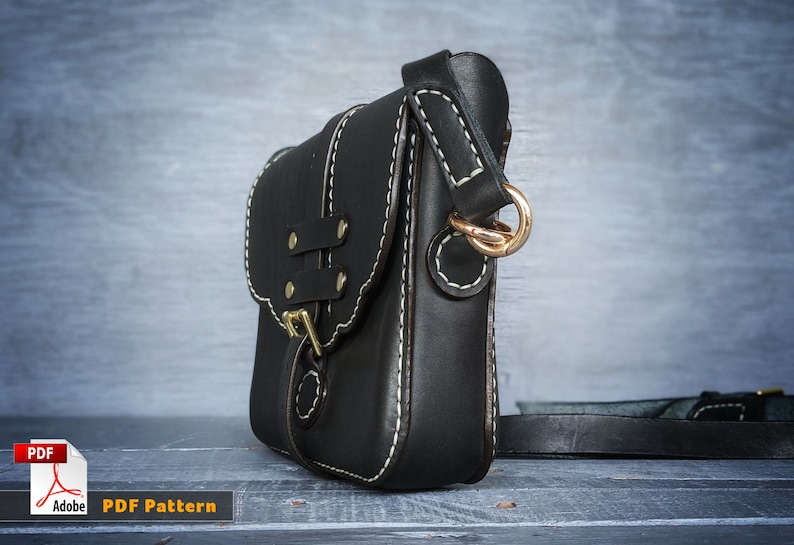 Leather Purse Pattern Leather Bag Pdf Leather DIY Etsy