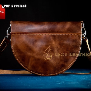 Leather Bag Pattern - Leather DIY - Crossbody Bag PDF - PDF Download