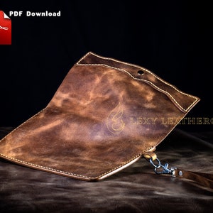 Leather clutch pattern clutch purse pdf Leather DIY Pdf Download image 5