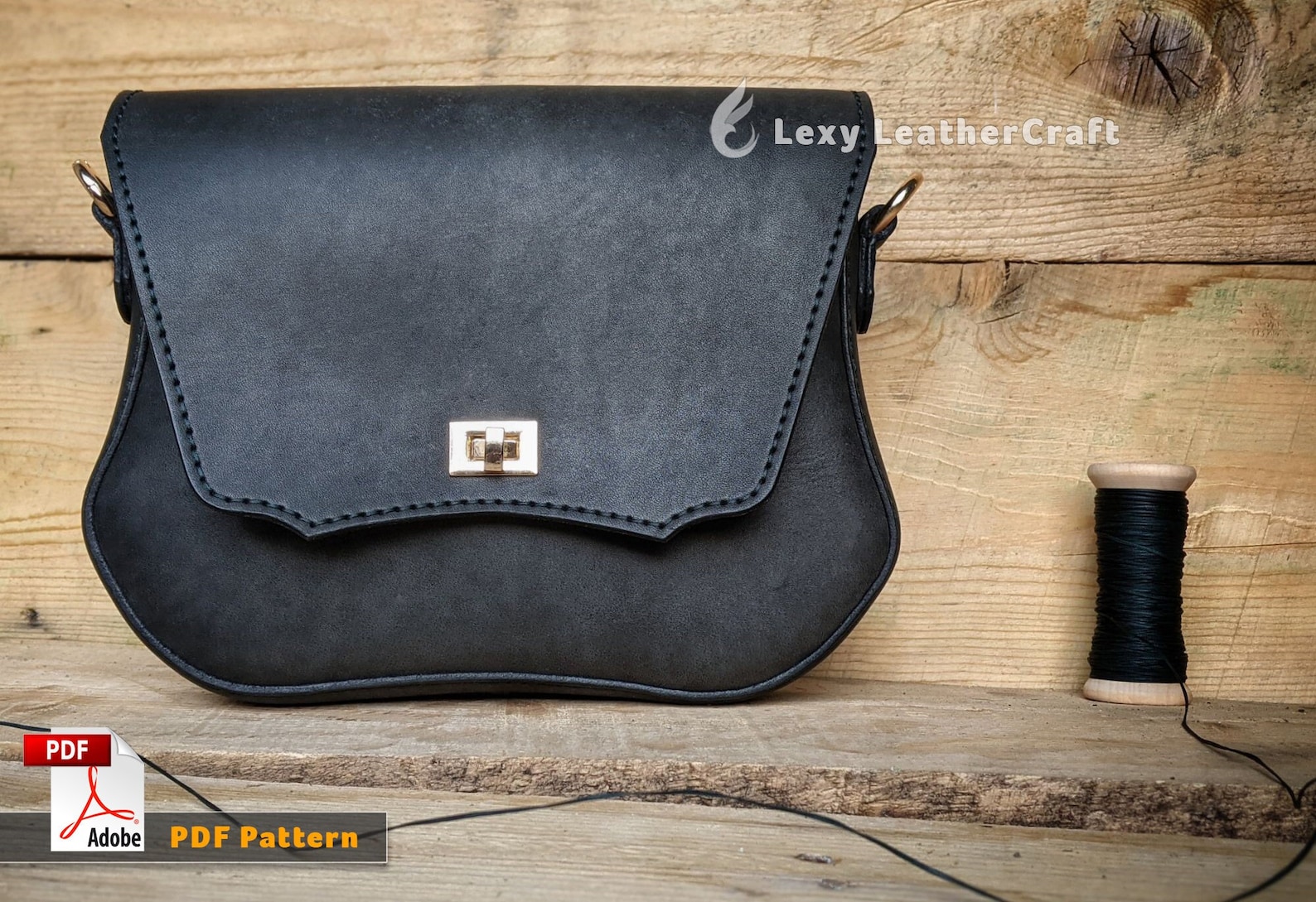 Leather Purse Pattern Leather Purse Template Leather Etsy