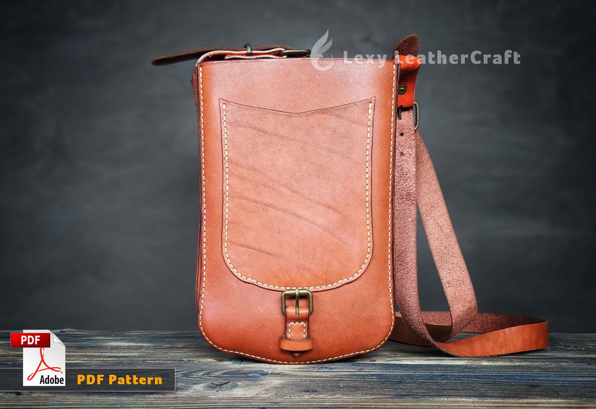 Leather Bag Pattern Leather Purse Pattern DIY Crossbody Etsy