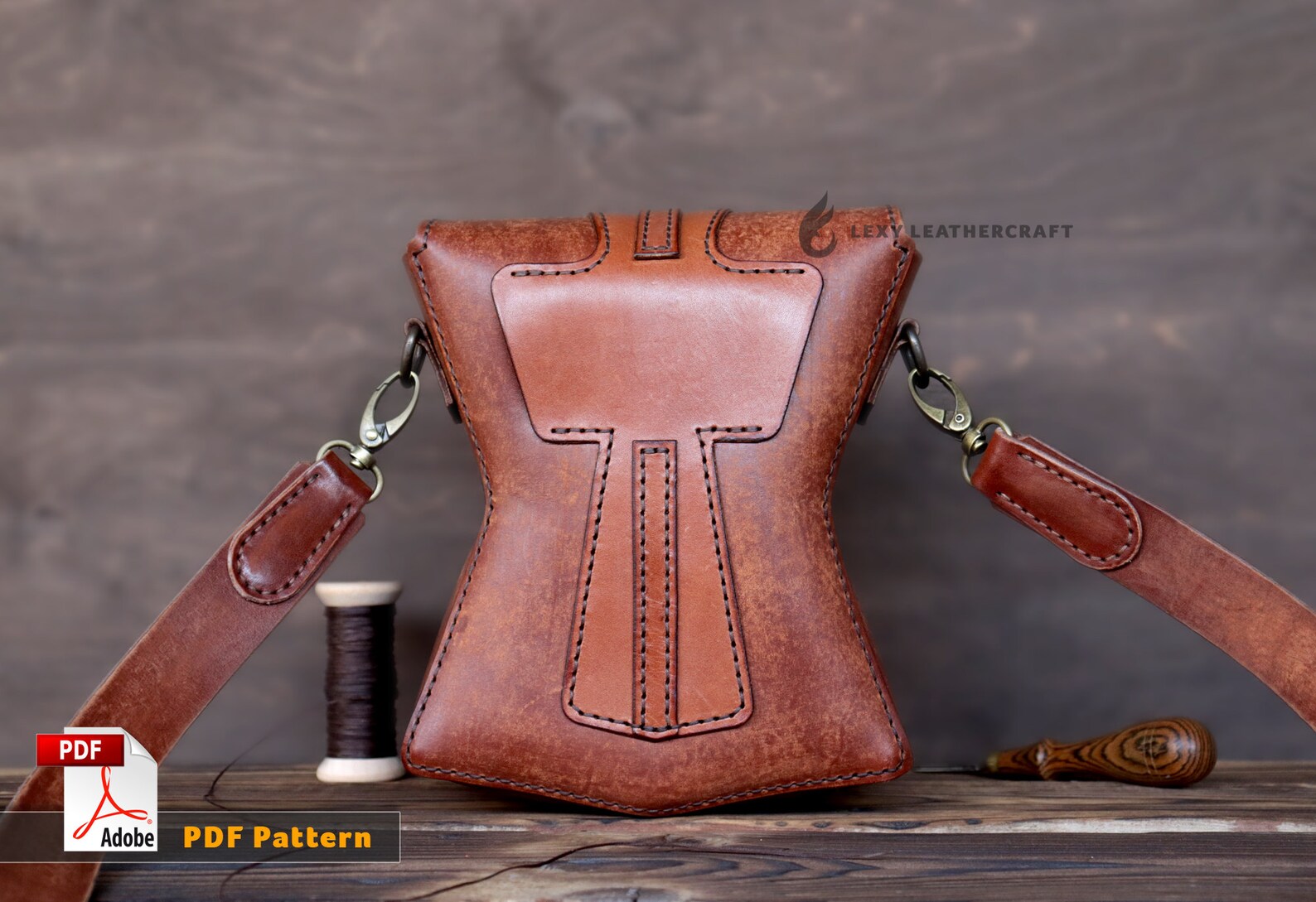Leather Belt Pouch Pattern Leather Bag Pattern Crossbody Etsy