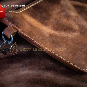 Leather clutch pattern clutch purse pdf Leather DIY Pdf Download image 9