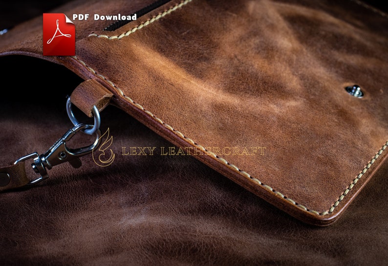 Leather clutch pattern clutch purse pdf Leather DIY Pdf Download image 9