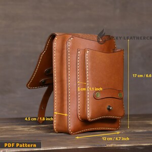 Leather Belt Pouch Pattern - Leather Pattern - Leather Pouch Pdf ...