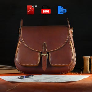 Leather Crossbody Bag Pattern - Shoulder Bag Pattern - Leather Bag Template - Pdf Download