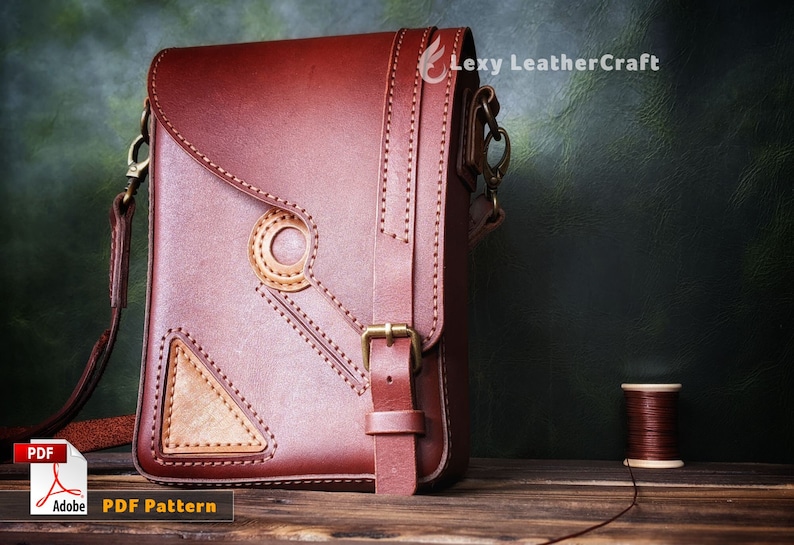 Leather Bag Pattern Leather Crossbody Bag Pattern Leather Etsy