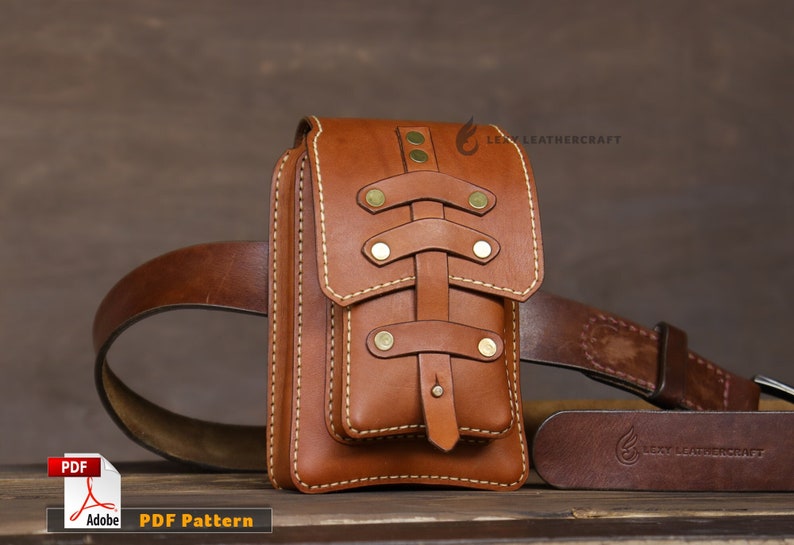 Leather Belt Pouch Pattern Leather Pattern Leather Pouch Etsy