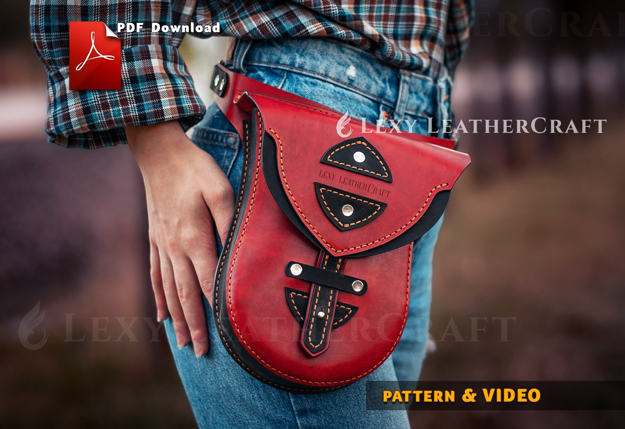 Leather hip bag pattern free hotsell