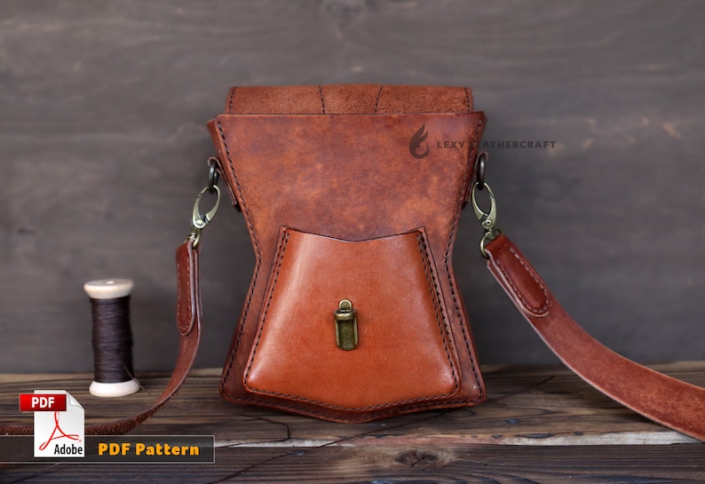 Leather Belt Pouch Pattern Leather Bag Pattern Crossbody - Etsy
