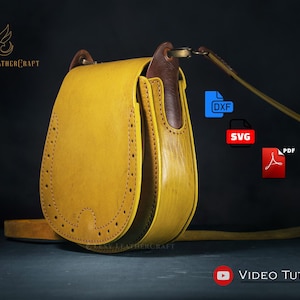 Leather Bag Pattern - Leather bag Template - Leather DIY - Crossbody Bag Pattern - Pdf Download