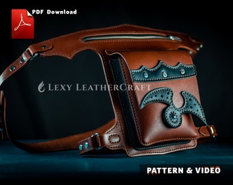 Hip Pouch Pattern Hip Pouch Template Leather DIY Belt Pouch