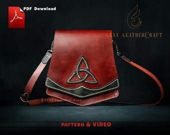 Bag Pattern - Leather pouch pattern - Crossbody bag pattern - Leather DIY - PDF Download