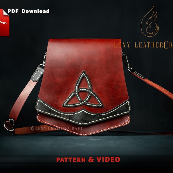 Taspatroon - Patroon leren tasje - Patroon crossbodytas - Leer DIY - PDF-download