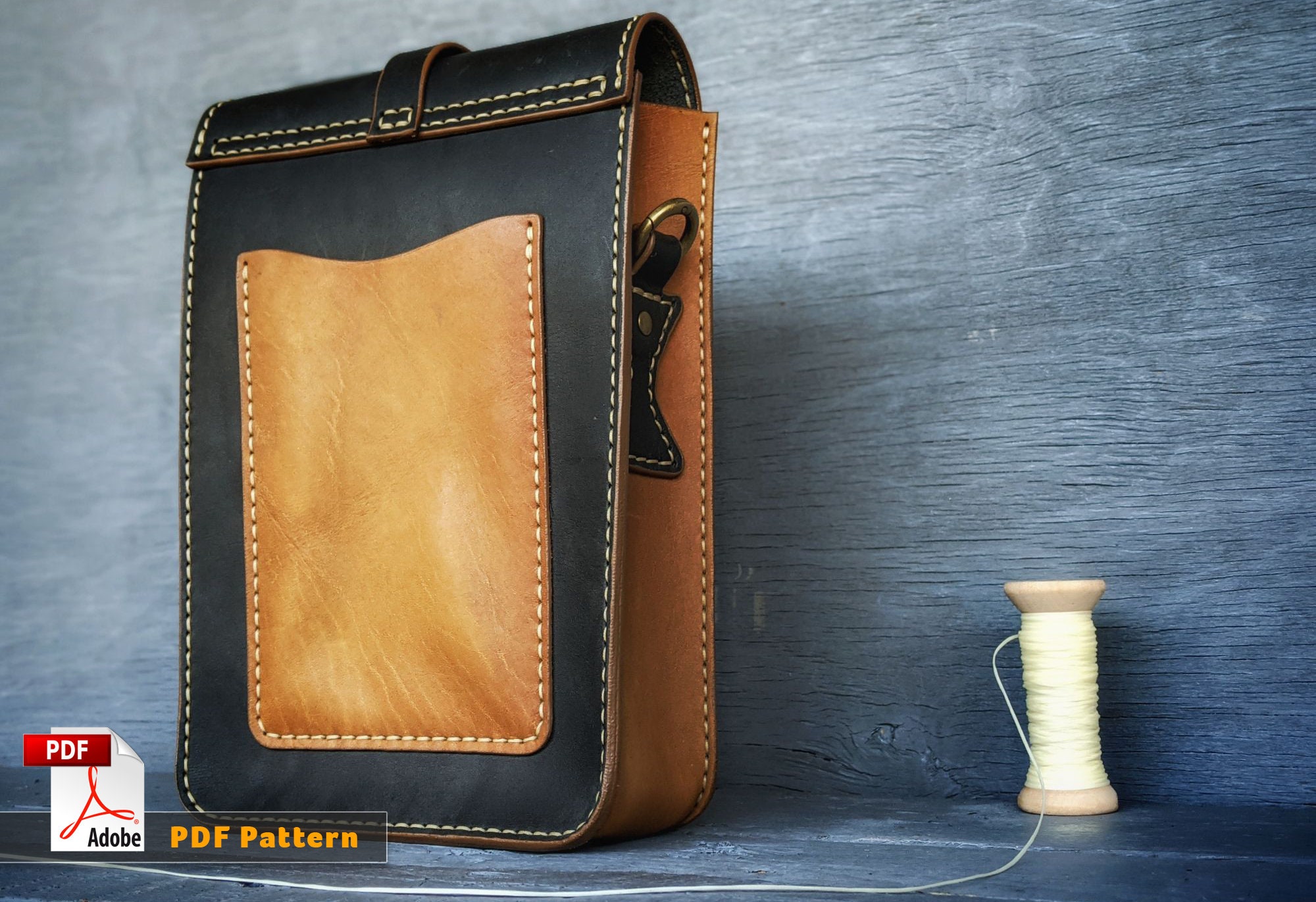 Leather Crossbody Bag Pattern - Shoulder Bag Pdf - Leather Bag Pattern ...