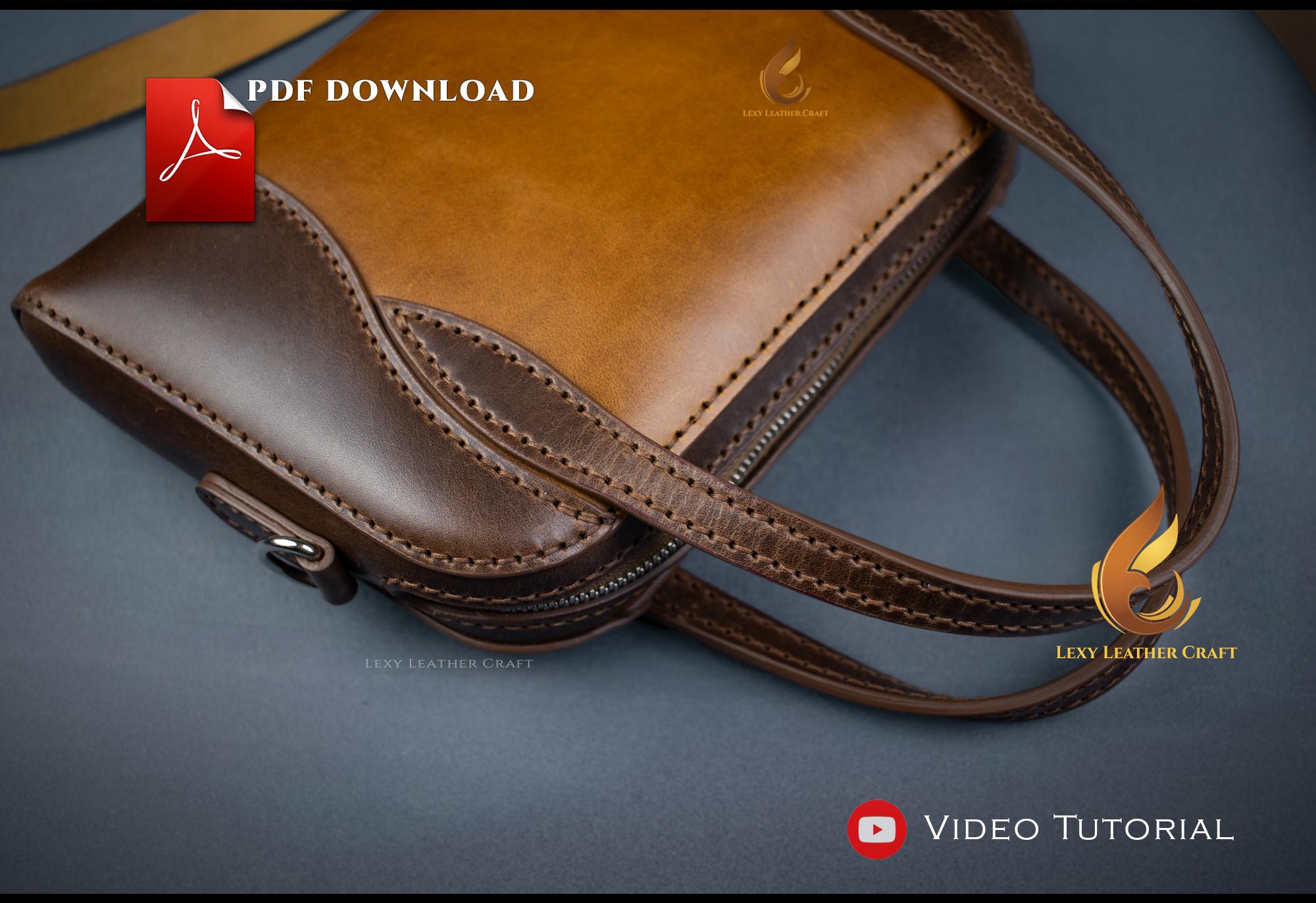 Leather Bag Pattern - Leather Purse Bag Pdf - Crossbody Bag Pattern ...