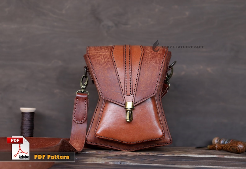 Leather Belt Pouch Pattern Leather Bag Pattern Crossbody Etsy