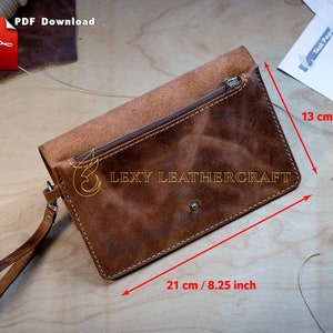 Leather clutch pattern clutch purse pdf Leather DIY Pdf Download image 2