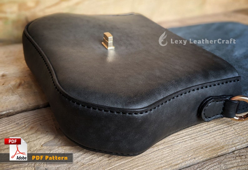 Leather Purse Pattern Leather Purse Template Leather Etsy