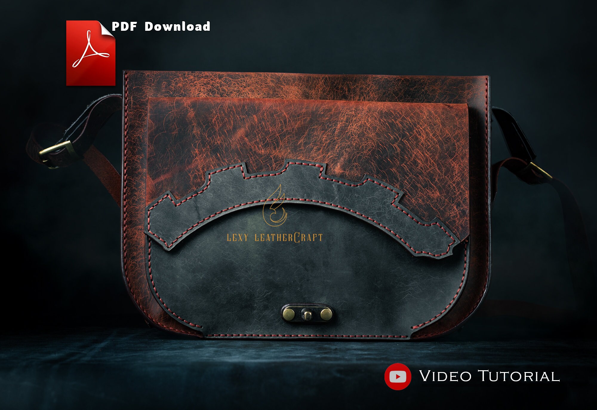Leather Bag Pattern - Steampunk Bag Pattern - Leather DIY