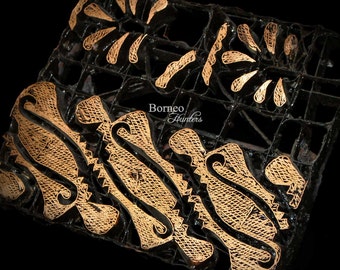 Batik Stamp: 7" Indonesian Copper Sarong Textile Printing