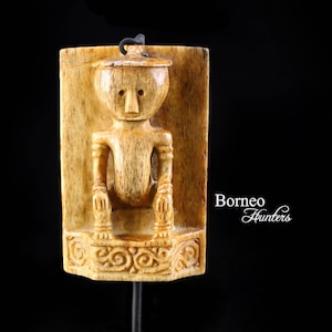 Nias Royal Figure 2.75&quot; Diminutive Altar Guardian Statue Collectible Ethnographic Artwork Indonesian Tribal Culture